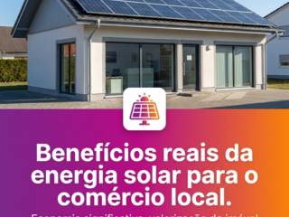 Benefícios reais da energia solar para o comércio local