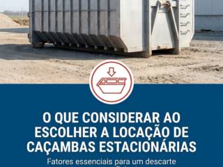 O que considerar ao escolher a locação de caçambas estacionárias