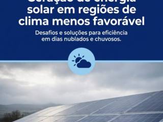 Geração de energia solar em regiões de clima menos favorável