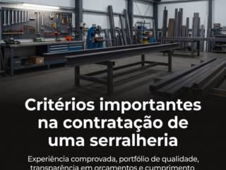 Critérios importantes na contratação de uma serralheria