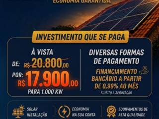 Invista em energia solar e economize todos os meses!
