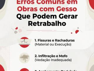Erros Comuns em Obras com Gesso Que Podem Gerar Retrabalho