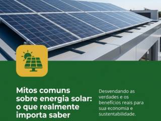 Mitos comuns sobre energia solar: o que realmente importa saber