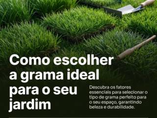 Como escolher a grama ideal para o seu jardim