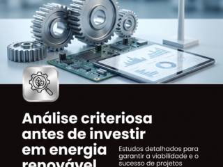 Análise criteriosa antes de investir em energia renovável
