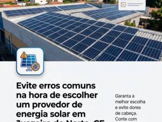 Evite erros comuns na hora de escolher um provedor de energia solar em Juazeiro do Norte, CE