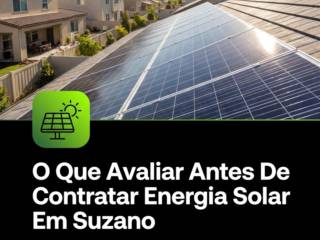 O Que Avaliar Antes De Contratar Energia Solar Em Suzano
