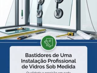 Bastidores de Uma Instalação Profissional de Vidros Sob Medida