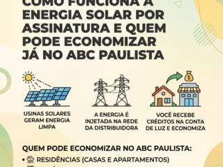 Como Funciona A Energia Solar Por Assinatura E Quem Pode Economizar Já No ABC Paulista