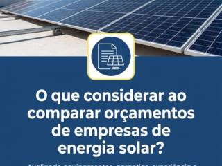 O que considerar ao comparar orçamentos de empresas de energia solar?