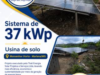 Usina Solar de Solo de 37 kWp em Monsenhor Horta