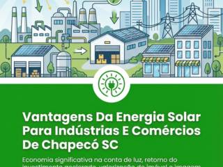 Vantagens Da Energia Solar Para Indústrias E Comércios De Chapecó SC