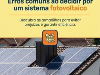 Erros comuns ao decidir por um sistema fotovoltaico