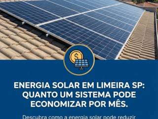 Energia Solar Em Limeira SP: Quanto Um Sistema Pode Economizar Por Mês