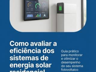 Como avaliar a eficiência dos sistemas de energia solar residencial