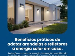 Benefícios práticos de adotar arandelas e refletores a energia solar em casa