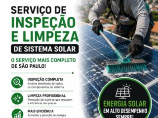 Inspeção e Limpeza de Sistemas de Energia Solar