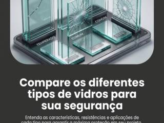 Compare os diferentes tipos de vidros para sua segurança