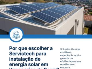 Por que escolher a Servictech para instalação de energia solar em Itapecerica da Serra?