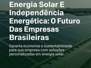Energia Solar E Independência Energética: O Futuro Das Empresas Brasileiras
