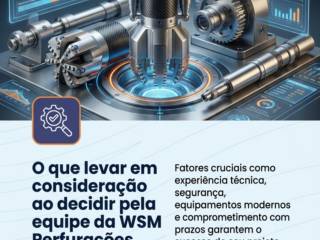 O que levar em consideração ao decidir pela equipe da WSM Perfurações