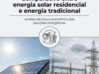 Comparativo entre energia solar residencial e energia tradicional