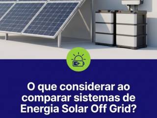 O que considerar ao comparar sistemas de Energia Solar Off Grid?