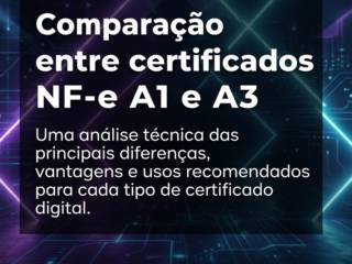 Comparação entre certificados NF-e A1 e A3