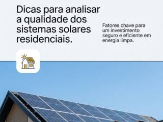 Dicas para analisar a qualidade dos sistemas solares residenciais