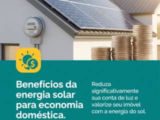 Benefícios da energia solar para economia doméstica