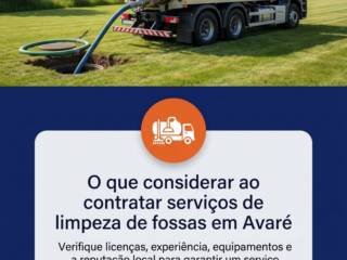 O que considerar ao contratar serviços de limpeza de fossas em Avaré