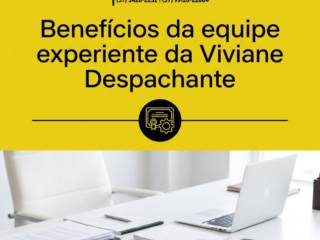 Benefícios da equipe experiente da Viviane Despachante