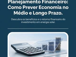 Energia Solar e Planejamento Financeiro: Como Prever Economia no Médio e Longo Prazo