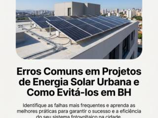 Erros Comuns em Projetos de Energia Solar Urbana e Como Evitá-los em BH