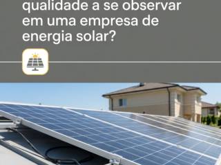 Quais são os sinais de qualidade a se observar em uma empresa de energia solar?