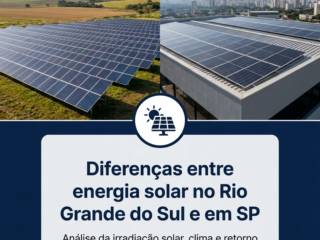 Diferenças entre energia solar no Rio Grande do Sul e em SP