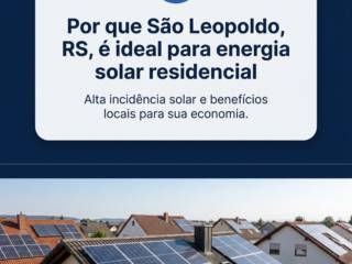 Por que São Leopoldo, RS, é ideal para energia solar residencial