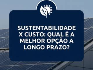 Sustentabilidade x custo: qual é a melhor opção a longo prazo?