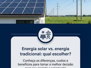 Energia solar vs. energia tradicional: qual escolher?