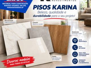 Pisos Karina: beleza, resistência e estilo para sua obra