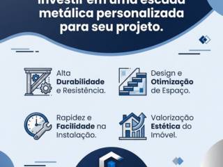 Benefícios práticos de investir em uma escada metálica personalizada para seu projeto.