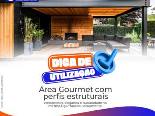 Modernidade e sofisticação com perfis metálicos estruturais.