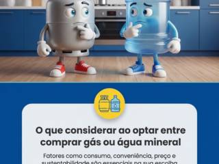 O que considerar ao optar entre comprar gás ou água mineral