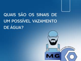 Quais são os sinais de um possível vazamento de água?