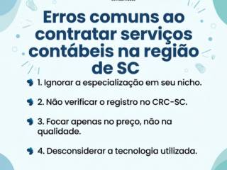 Erros comuns ao contratar serviços contábeis na região de SC