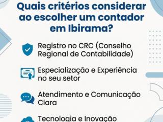 Quais critérios considerar ao escolher um contador em Ibirama?