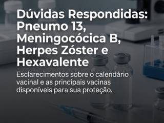 Dúvidas Respondidas: Pneumo 13, Meningocócica B, Herpes Zóster e Hexavalente
