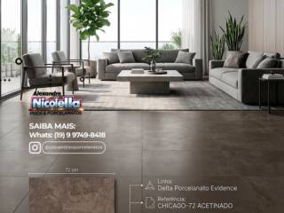 Porcelanato 72x72 Acetinado: Equilíbrio Entre Elegância E Funcionalidade