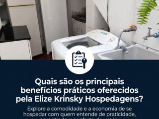 Quais são os principais benefícios práticos oferecidos pela Elize Krinsky Hospedagens?