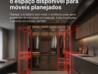 Erro a evitar: não considerar o espaço disponível para móveis planejados